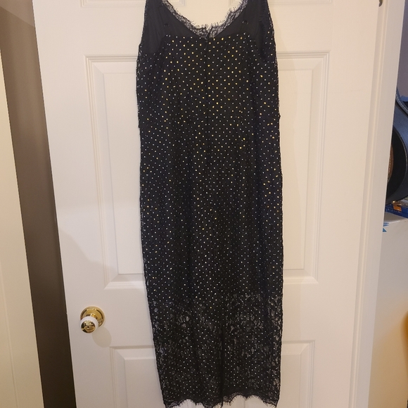 3/$75 - Black & Gold Stuffed Black Lace Dress - Rachel Roy - 10 - Picture 5 of 6